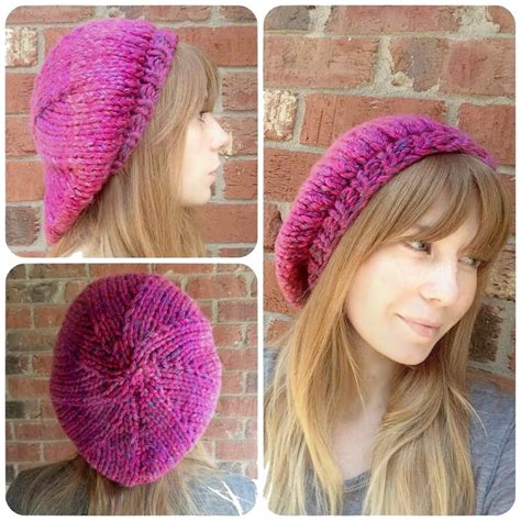 free easy beret knitting pattern.